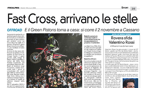 Rassegna Stampa FastCross 2025 - La Prealpina 18-luglio-2025